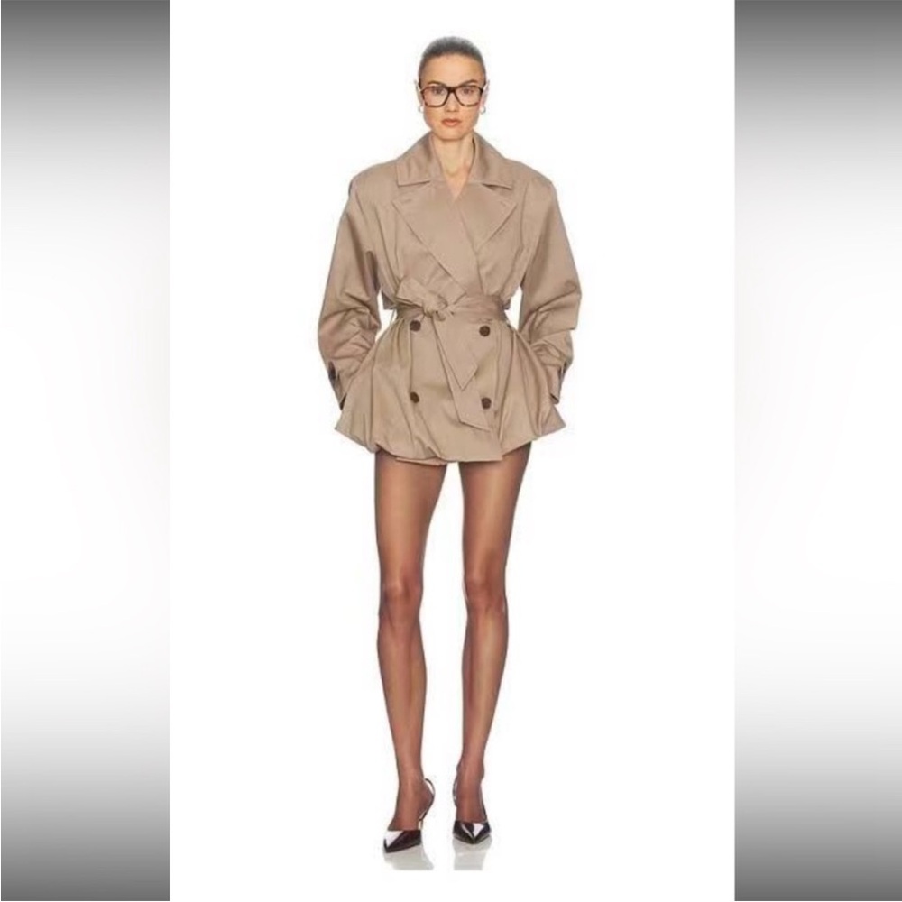 Helsa Belted Trench Coat in Taupe